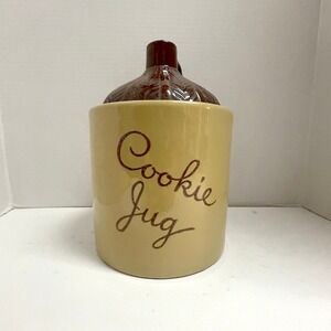 Vintage Monmouth Stoneware Moonshine Cookie Jug Jar 1960's Excellent Condition